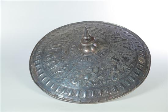 SILVER PLATED SHIELD.  Illegibly