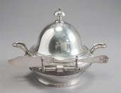 SILVER PLATED STAG-MOTIF BUTTE