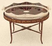 SILVER PLATED TRAY W/FAUX TORT