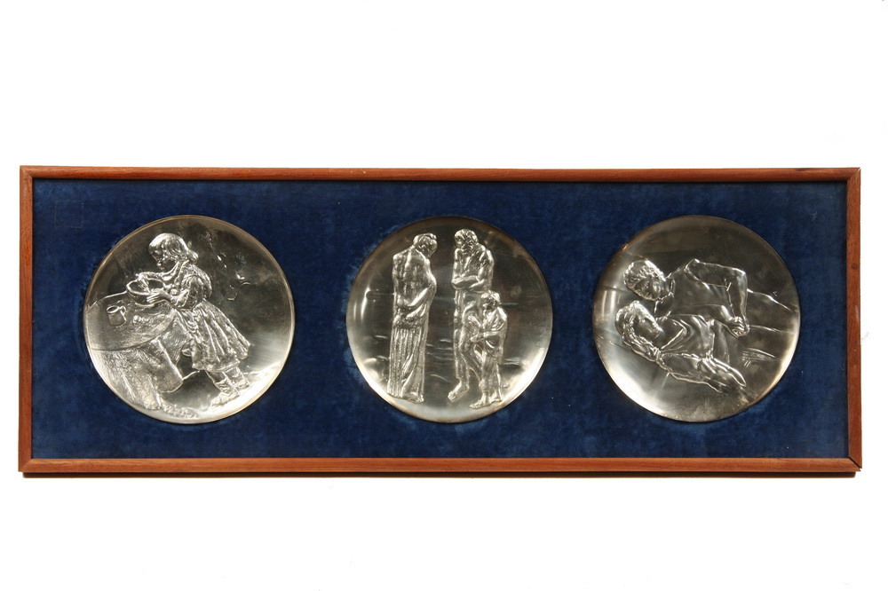 SILVER PLATES - 3 pieces pure