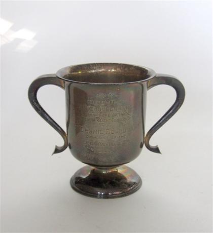 Silver presentation trophy   