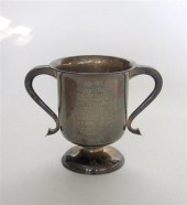 Silver presentation trophy