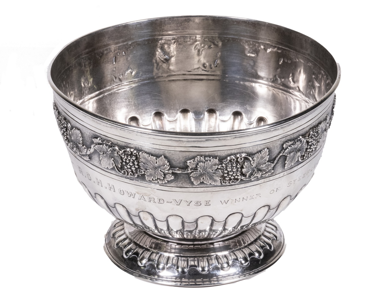 SILVER PUNCH BOWL WITH ETON