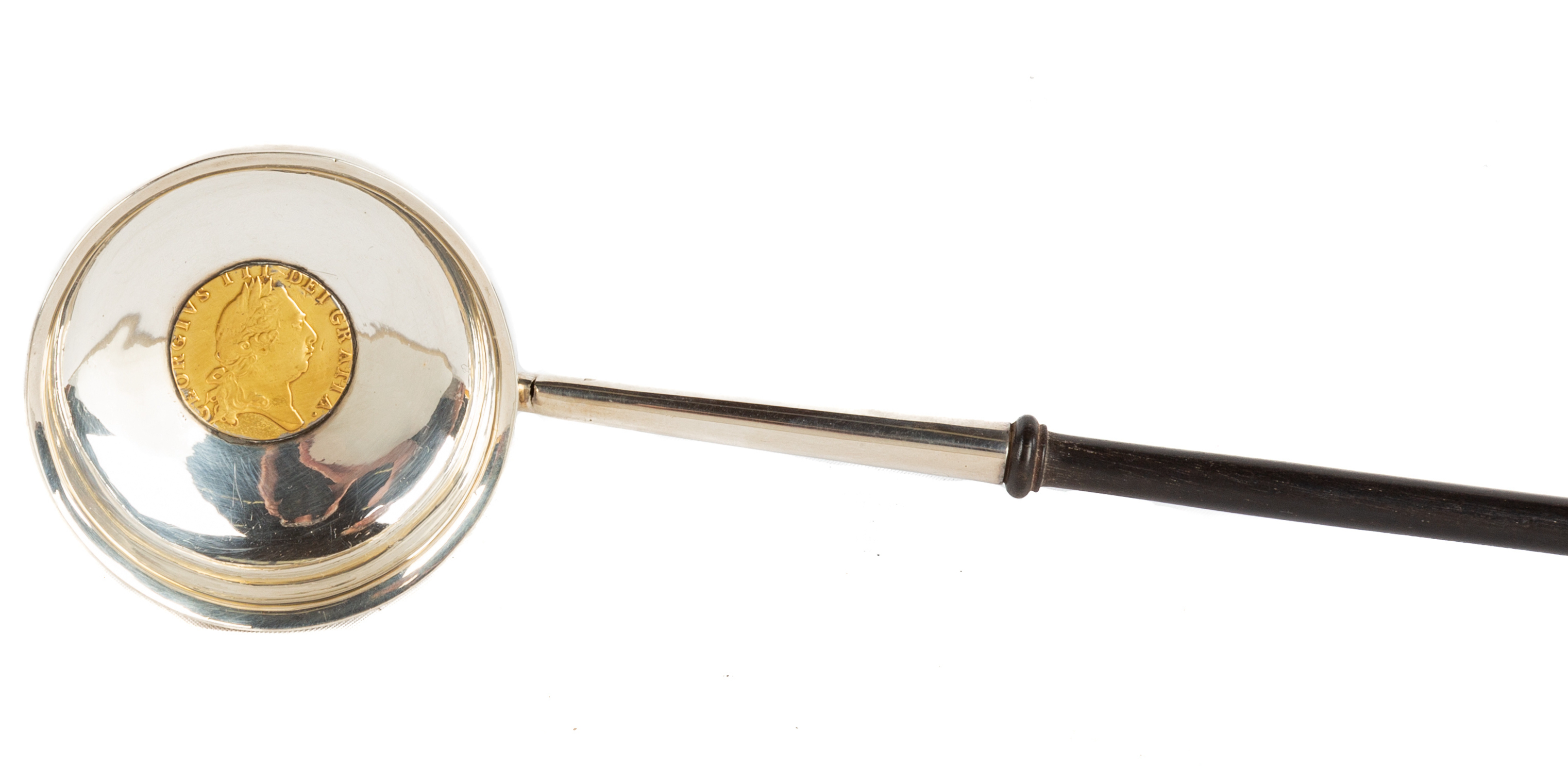 SILVER PUNCH LADLE circa 1800. With