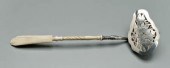 Silver punch ladle, ivory hand