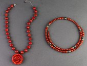 SILVER, RED CORAL, SMOKY QUART