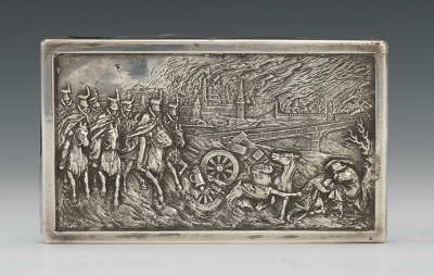 Silver Repousse Plaque Depicting
