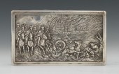 Silver Repousse Plaque Depicti