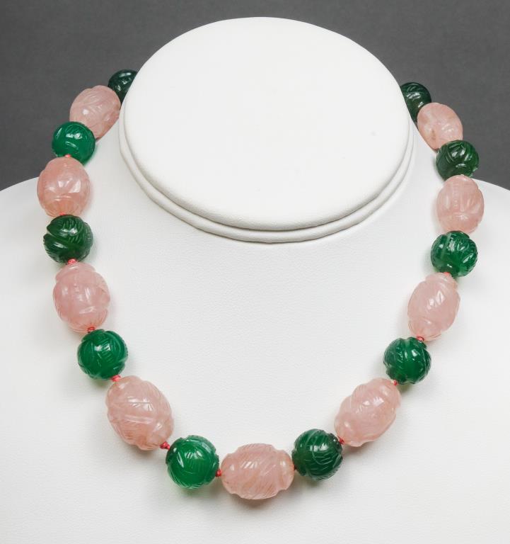 SILVER ROSE QUARTZ CHALCEDONY &