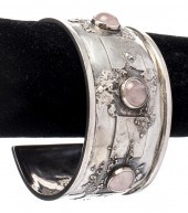 SILVER & ROSE QUARTZ ORNATE WI