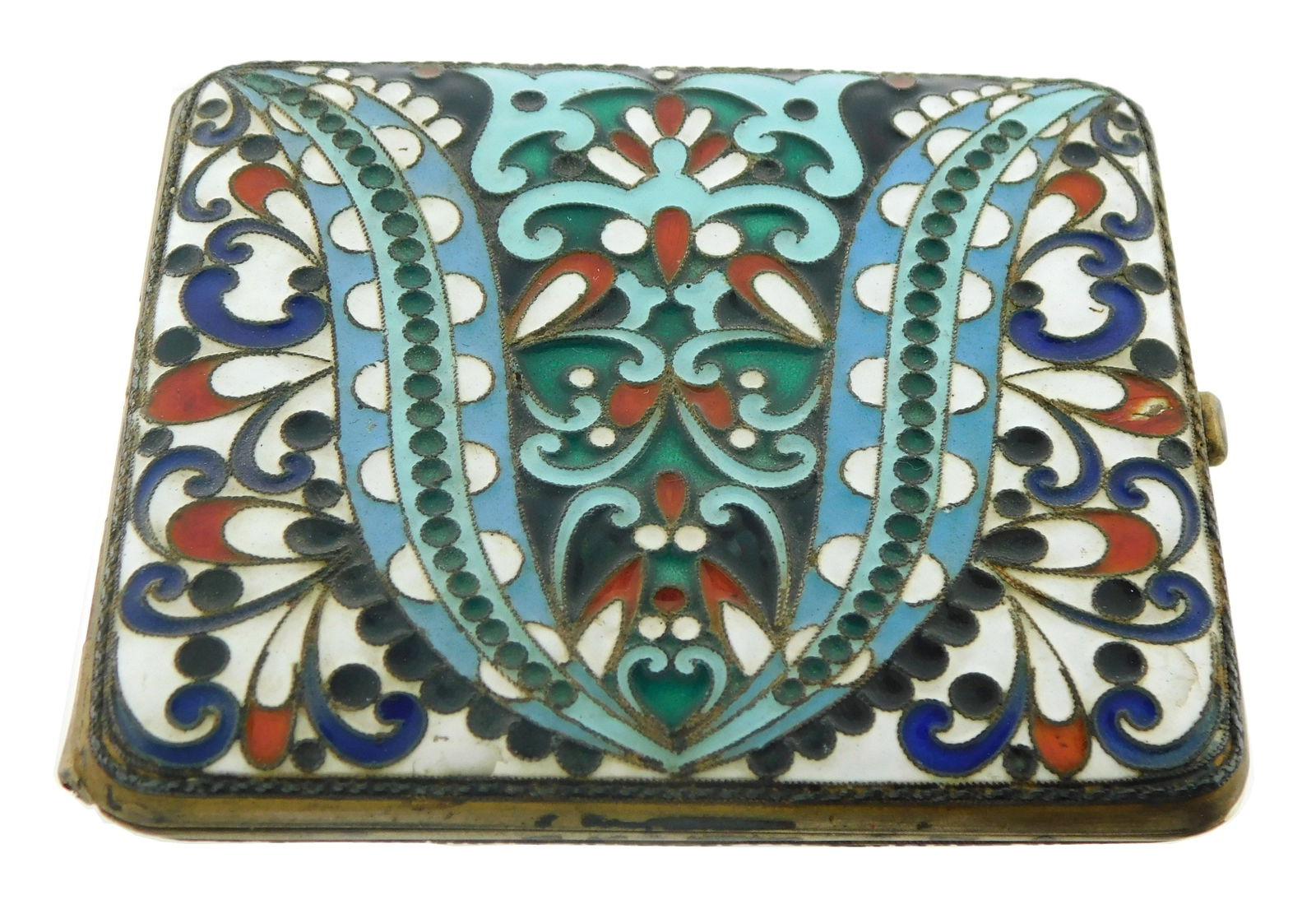 SILVER: RUSSIAN CLOISONNE ENAMEL
