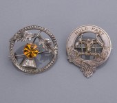 SILVER SCOTTISH BROOCH & SILVE