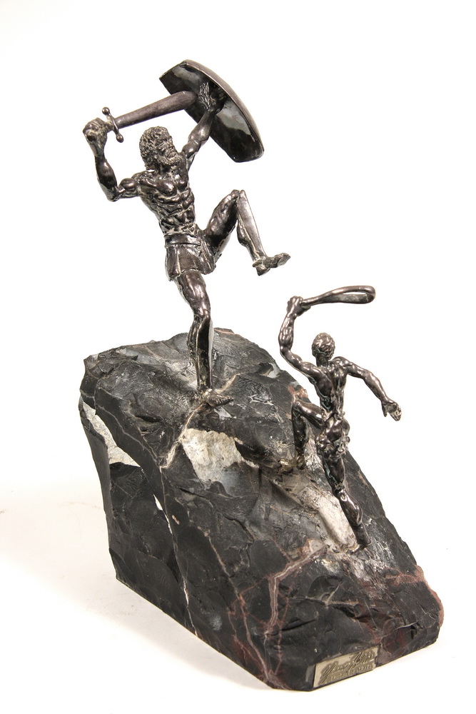 SILVER SCULPTURE - 'David and