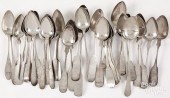 SILVER SERVING SPOONS, MOSTLY