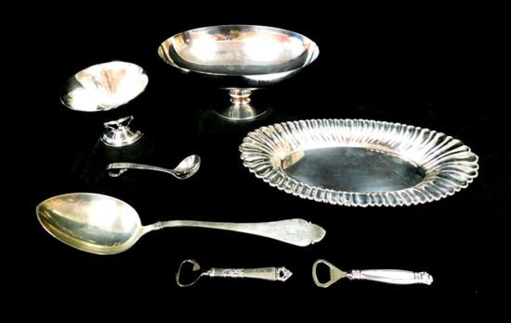 SILVER: SEVEN PIECES, MID-CENTURY