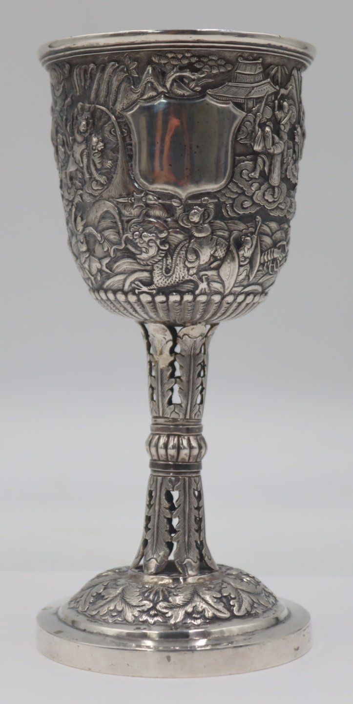 SILVER. SIGNED LEECHING CHINESE