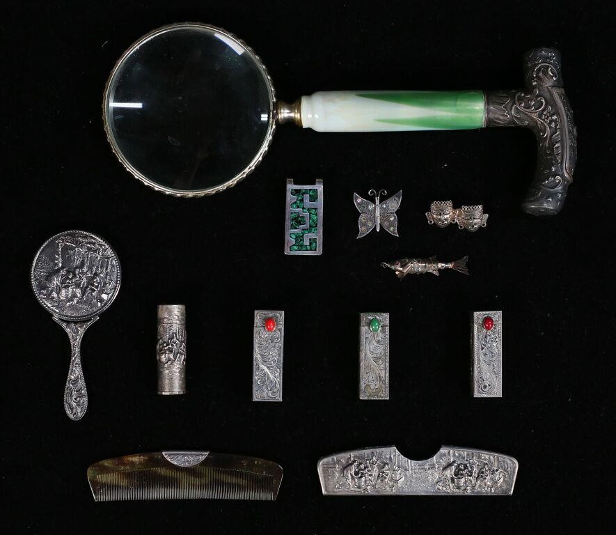 SILVER & SILVERPLATE JEWELRY &