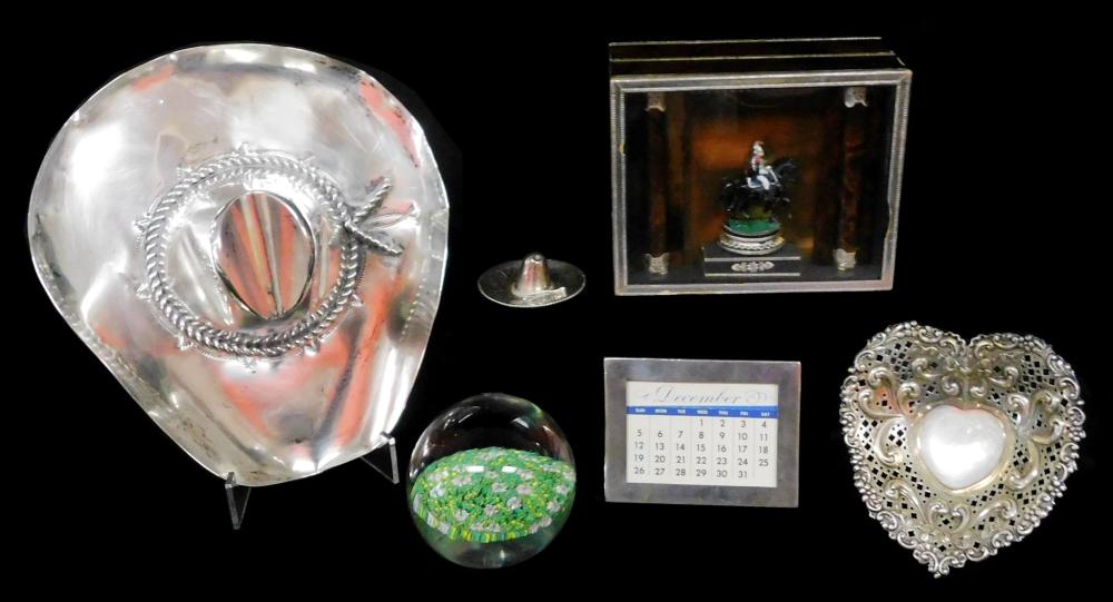 SILVER: SIX DESK TOP ACCESSORIES