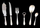 SILVER: SIX PIECES WITH FLORAL