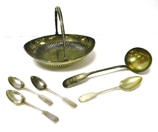 SILVER  six pieces  with hallmarks: