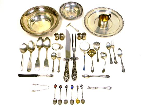 SILVER  thirty-five pieces marked