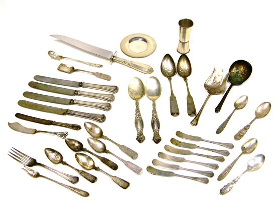 SILVER  thirty-four pieces  39.66