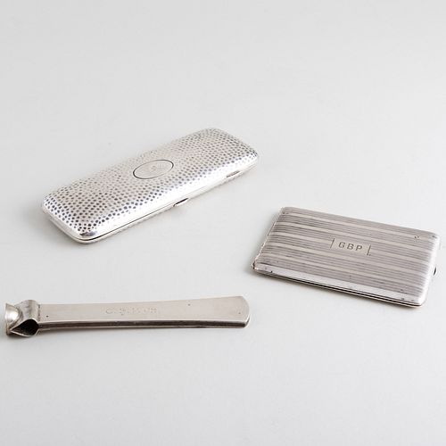 SILVER THREE-PIECE SMOKING