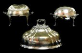 SILVER: THREE SILVER-PLATE SER