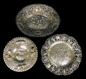 SILVER: THREE SILVER REPOUSSE