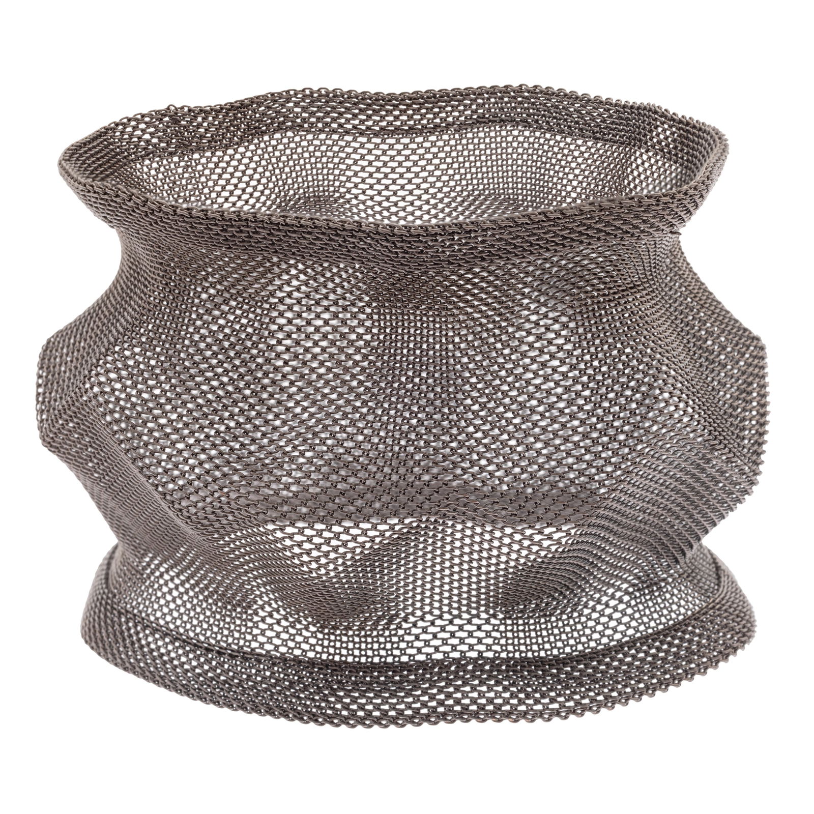 SILVER-TONE MESH BANGLE