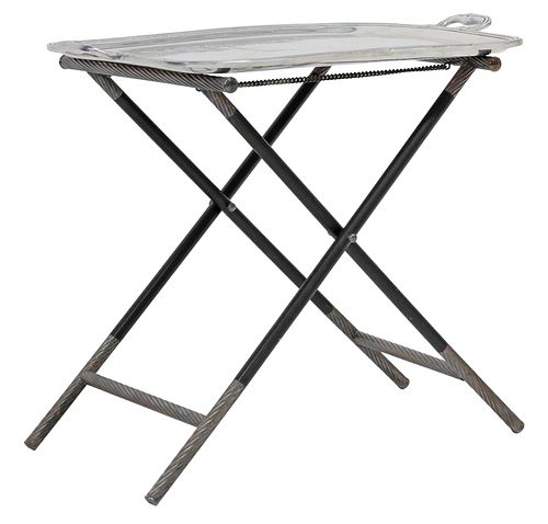 SILVER-TONE METAL BUTLER&#039;S
