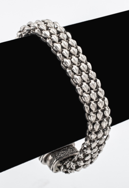 SILVER-TONED METAL BRACELET