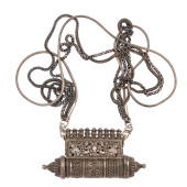 SILVER TRIBAL AMULET NECKLACE,