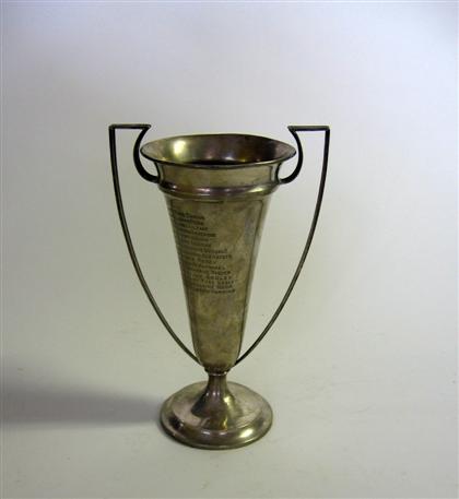 Silver trophy cup    j.e.