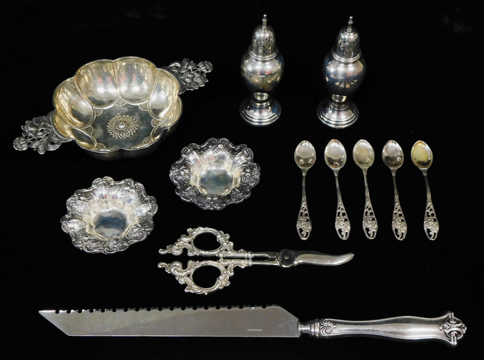SILVER: TWELVE MARKED SILVER