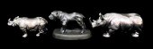 SILVER: TWO STERLING RHINOSAUR