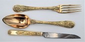 SILVER VERMEIL TRAVELLING KNIF