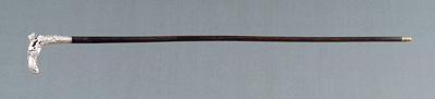 Silver walking stick, lion