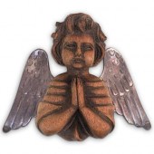 SILVER WOODEN PRAYING ANGEL ST