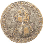 SILVERED 1766 PITT HALFPENNY P