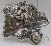 SILVERED BRONZE INKWELL OF A L
