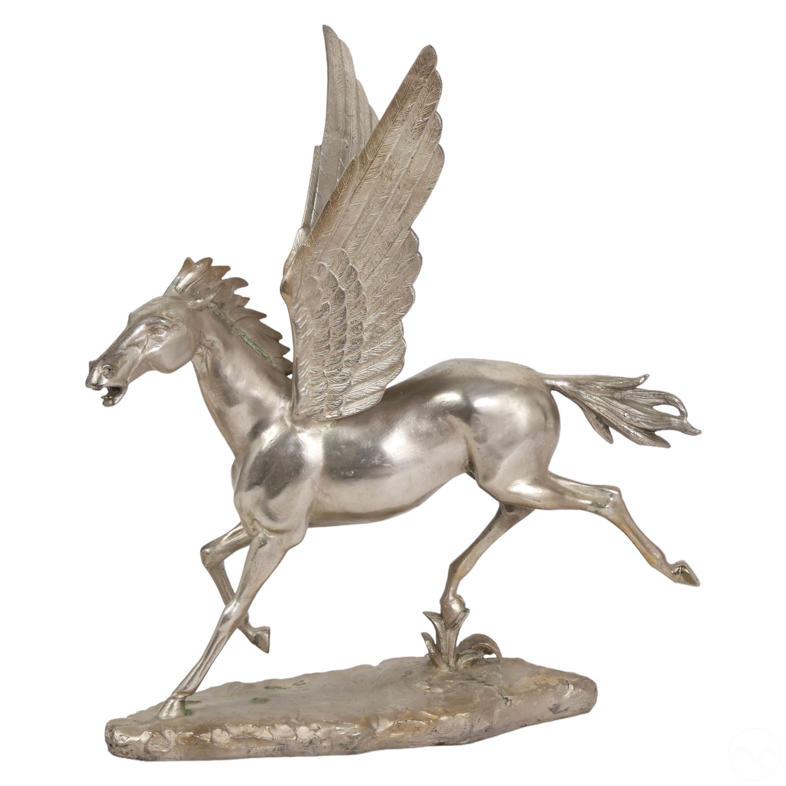 SILVERED BRONZE MYTHICAL WINGED