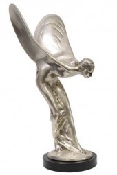 SILVERED BRONZE SCULPTURE SPIR