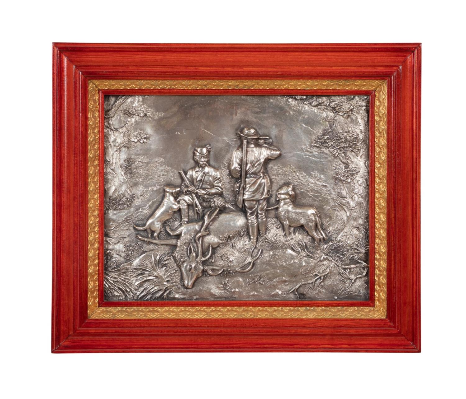 SILVERED COPPER "UPON THE KILL" BAS