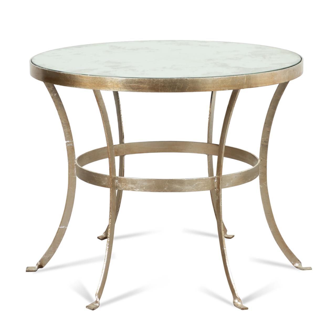 SILVERED GUERIDON TABLE WITH
