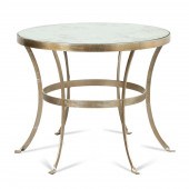 SILVERED GUERIDON TABLE WITH M