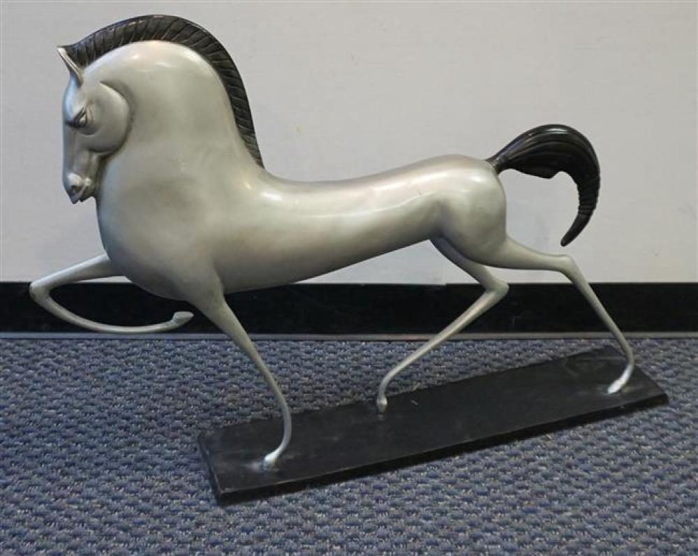 SILVERED METAL FIGURE OF AN