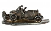 SILVERED METAL INKWELL AND PEN