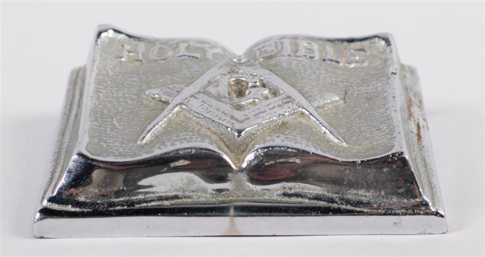 SILVERED METAL MASONIC