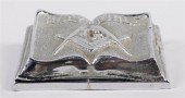 SILVERED METAL MASONIC PAPERWE
